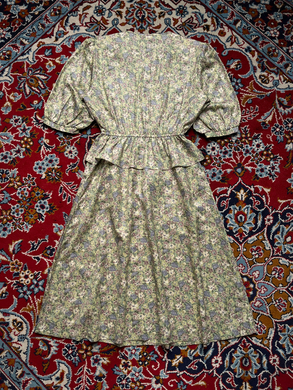 Junefum ONWARD Vintage Japanese Floral Puff Dress - M