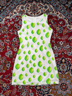 Fabriarno Vintage Lime Fruit Graphic Print Sleeveless Dress - S
