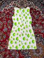 Fabriarno Vintage Lime Fruit Graphic Print Sleeveless Dress - S