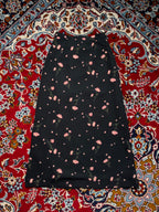 VANT Vintage Floral Print BLACK Skirt - 24