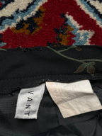 VANT Vintage Floral Print BLACK Skirt - 24