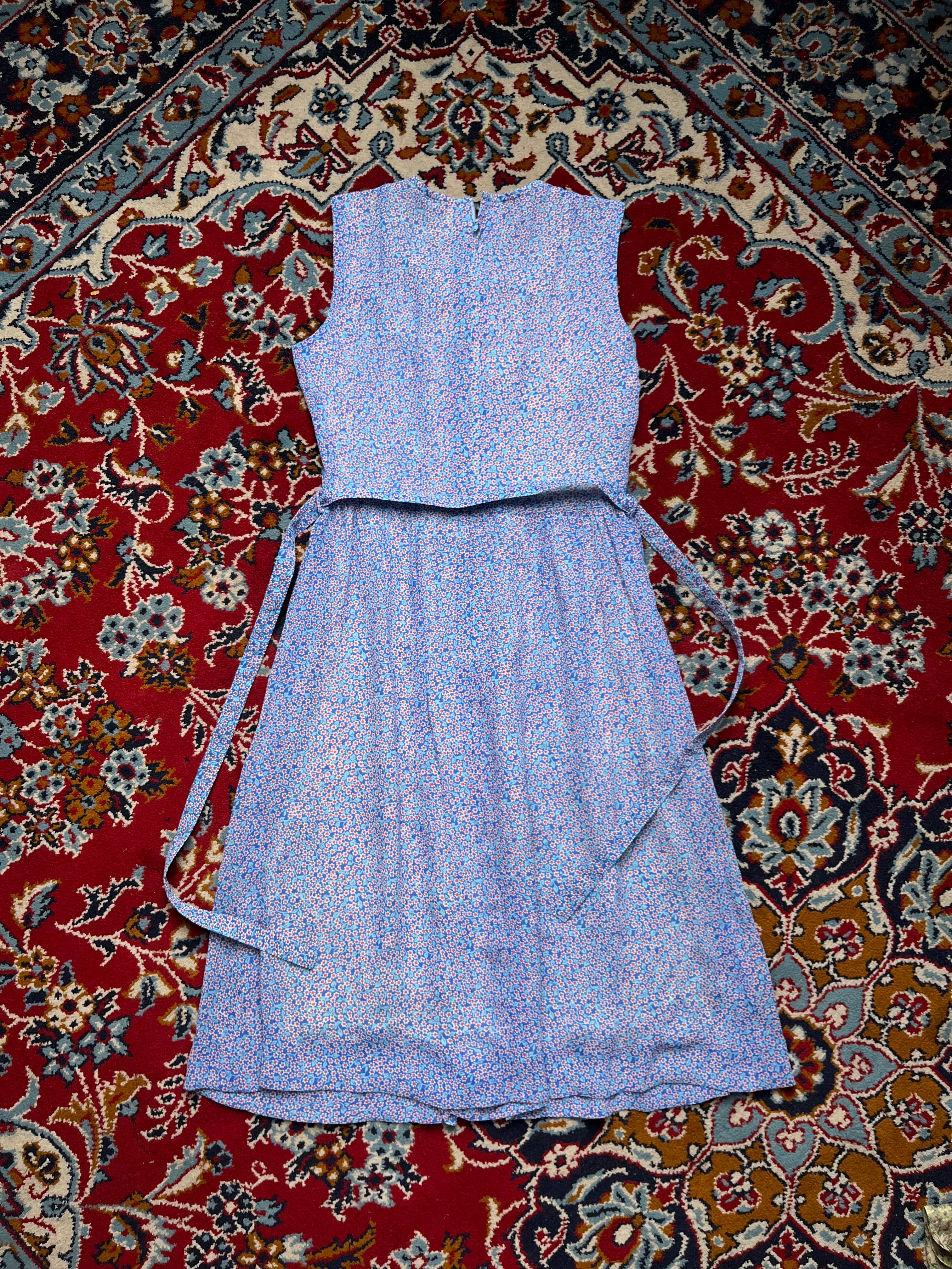 Vintage Nuvelive Ditsy Floral Print Sleeveless Dress - S