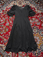 Wallamanda Black Polka Dot Dress - S