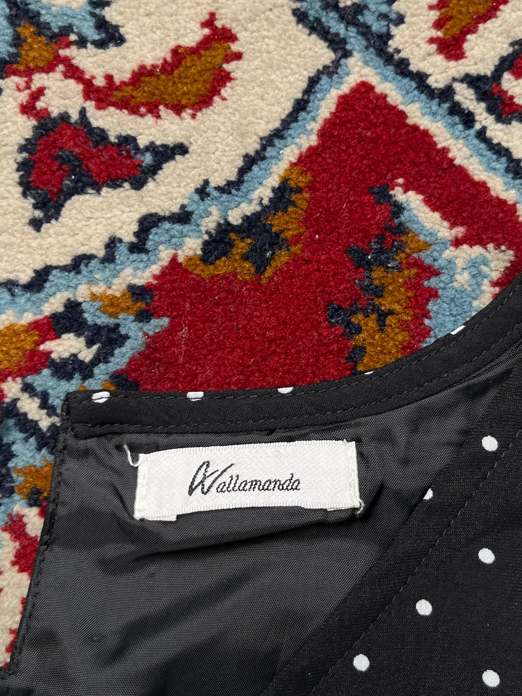 Wallamanda Black Polka Dot Dress - S