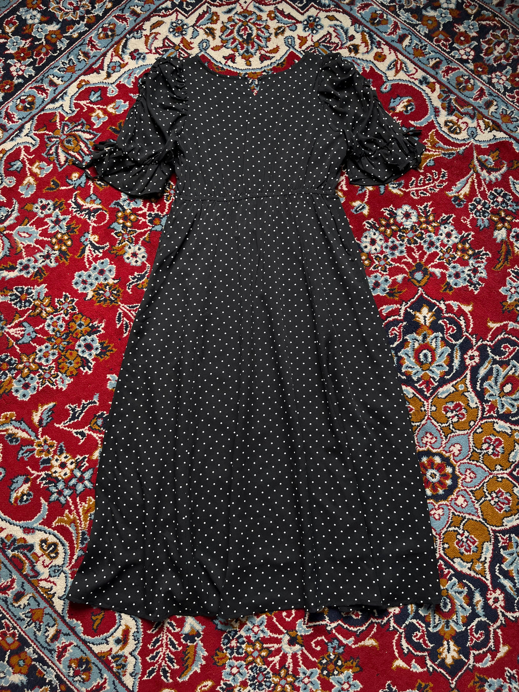 Wallamanda Black Polka Dot Dress - S