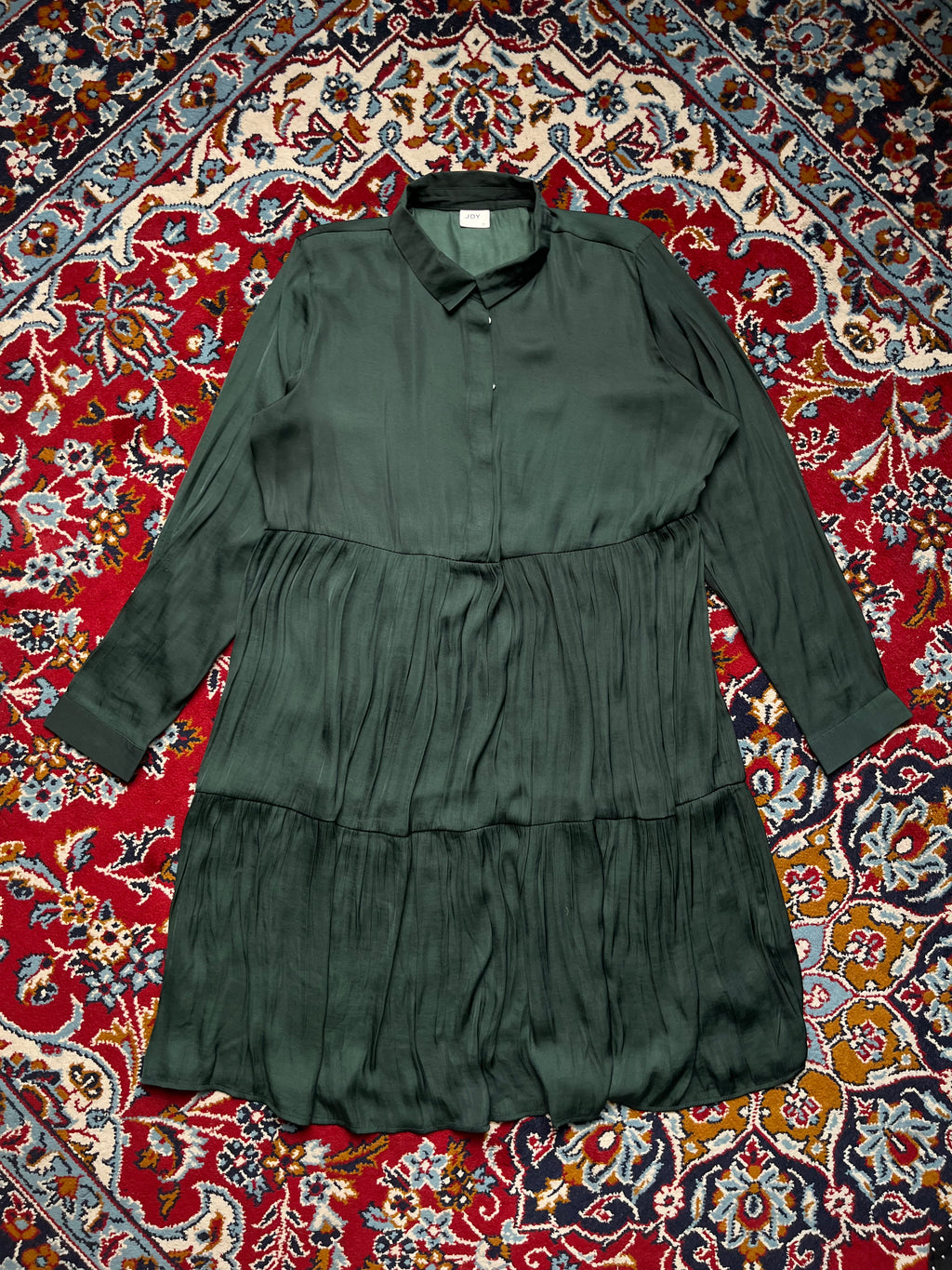 Jacqueline de Yong JDY Green Tiered Dress - L