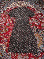 INGNI Black Floral Print Button Front Dress - M