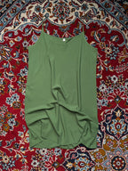 UNIQLO Green V-Neck Cami Dress - M