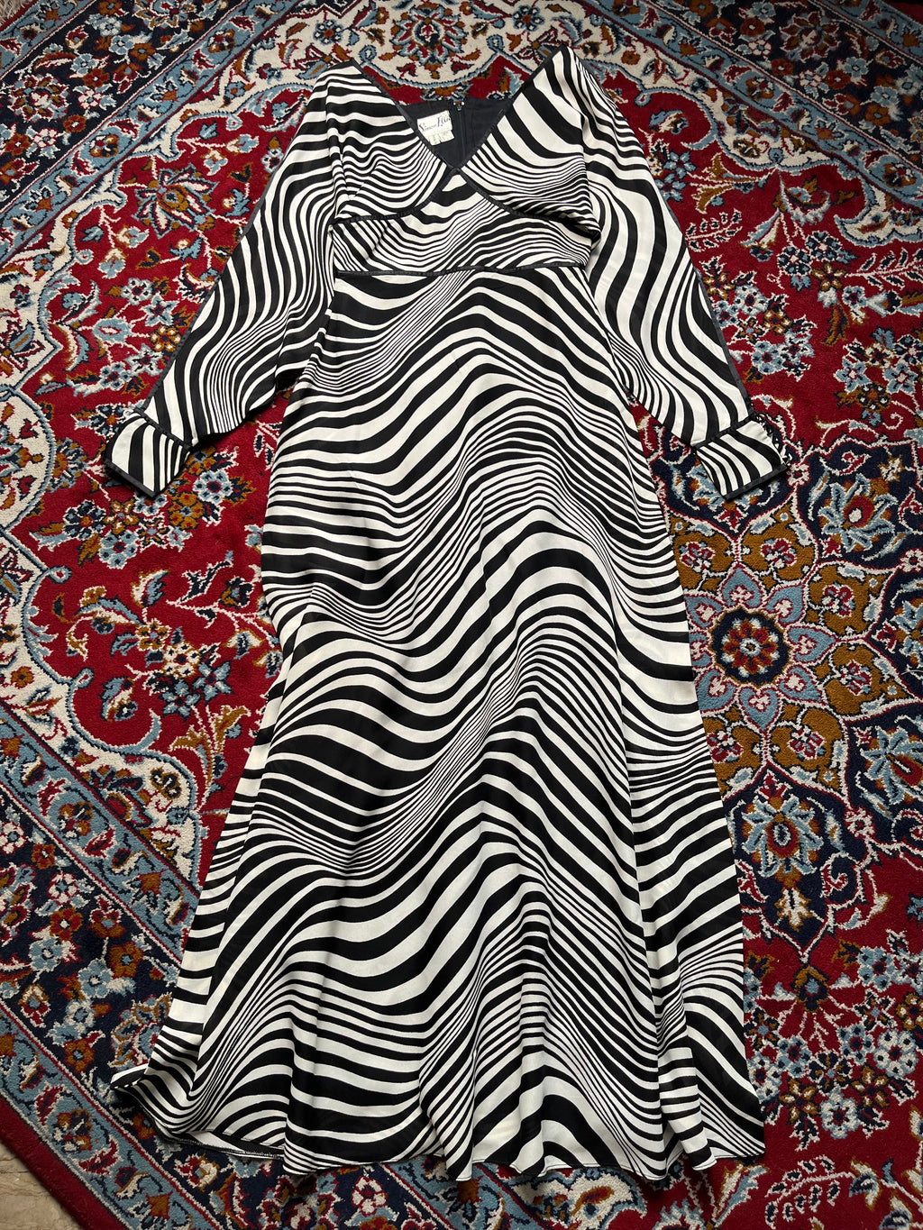 Vintage Simon Ellis London Zebra Stripe Dress - S