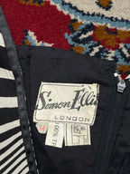 Vintage Simon Ellis London Zebra Stripe Dress - S