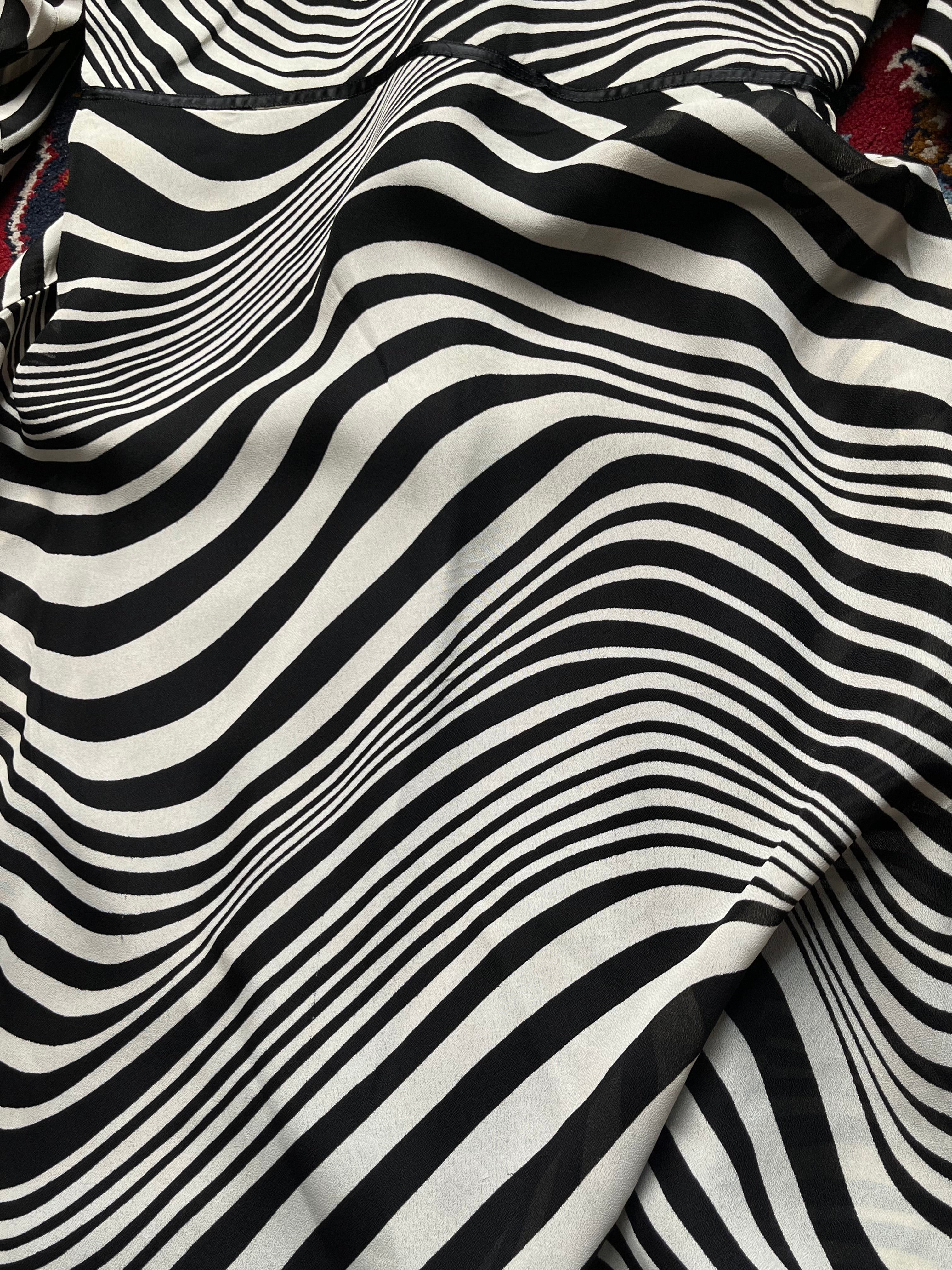 Vintage Simon Ellis London Zebra Stripe Dress - S
