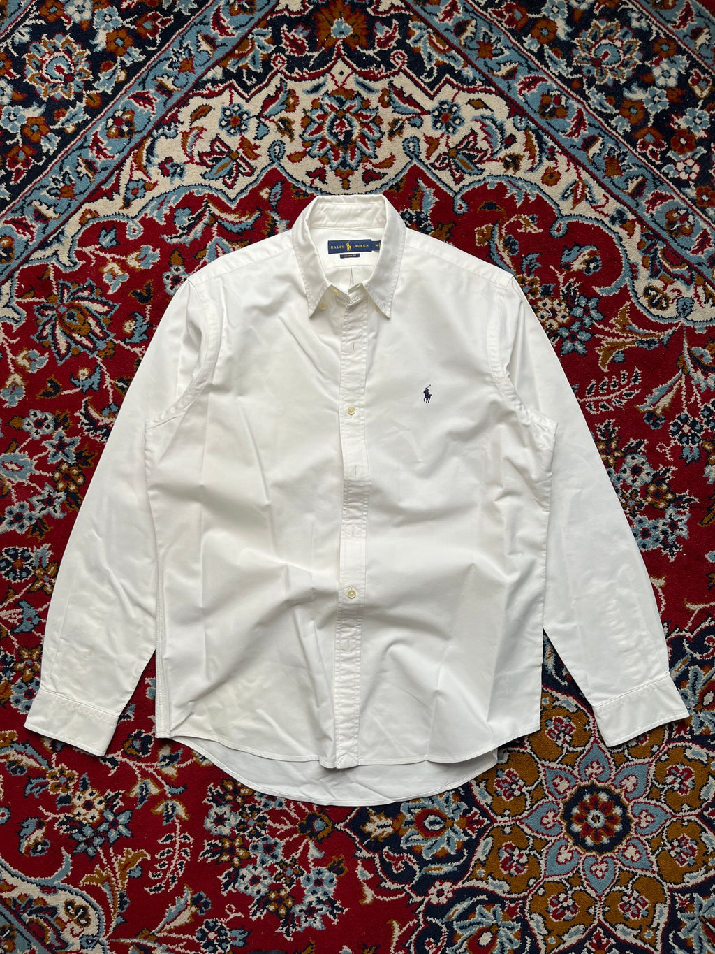 Polo Ralph Lauren Classic Fit White Oxford Cotton Button Down Shirt - L