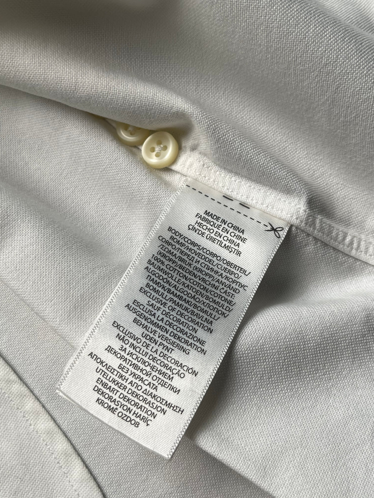 Polo Ralph Lauren Classic Fit White Oxford Cotton Button Down Shirt - L