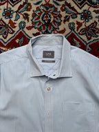 Unit Collection Blue White Striped Easy Care Button Down Shirt - XL