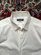 Dolce & Gabbana Gold Line White Cotton Button Down Shirt - M