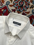 Dolce & Gabbana Gold Line White Cotton Button Down Shirt - M