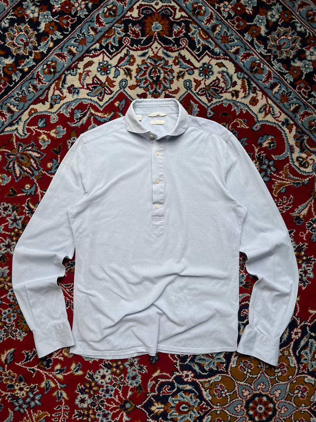 Suitsupply Light Blue Pure Cotton Extra Slim Fit Polo Shirt - L