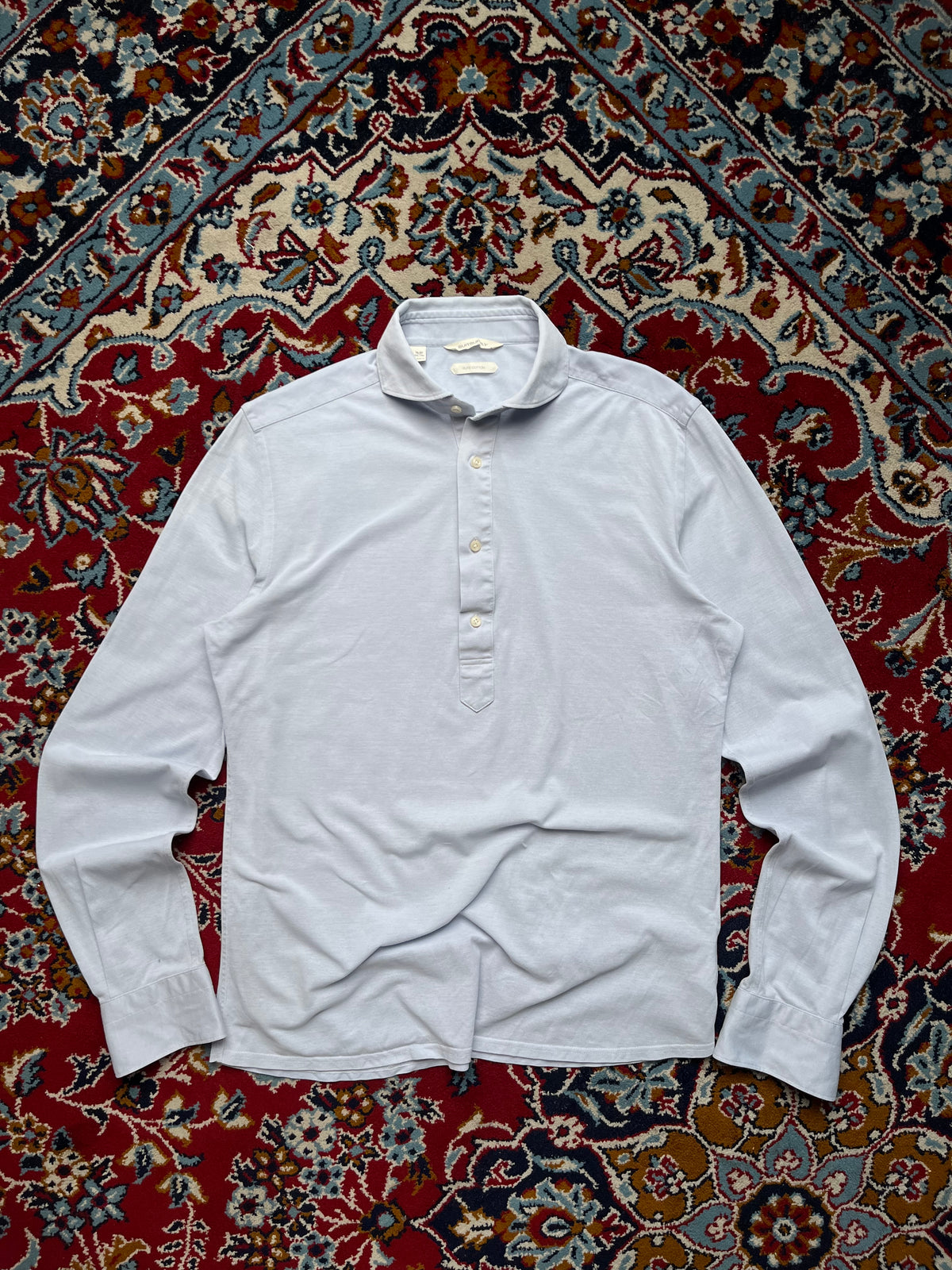 Suitsupply Light Blue Pure Cotton Extra Slim Fit Polo Shirt - L