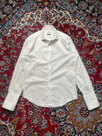 TM Lewin Slim Fit White Non-Iron Finest Cotton Button Down Shirt - L