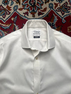 TM Lewin Slim Fit White Non-Iron Finest Cotton Button Down Shirt - L