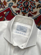 Charles Tyrwhitt White Non-Iron Extra Slim Fit Button Down Shirt - L