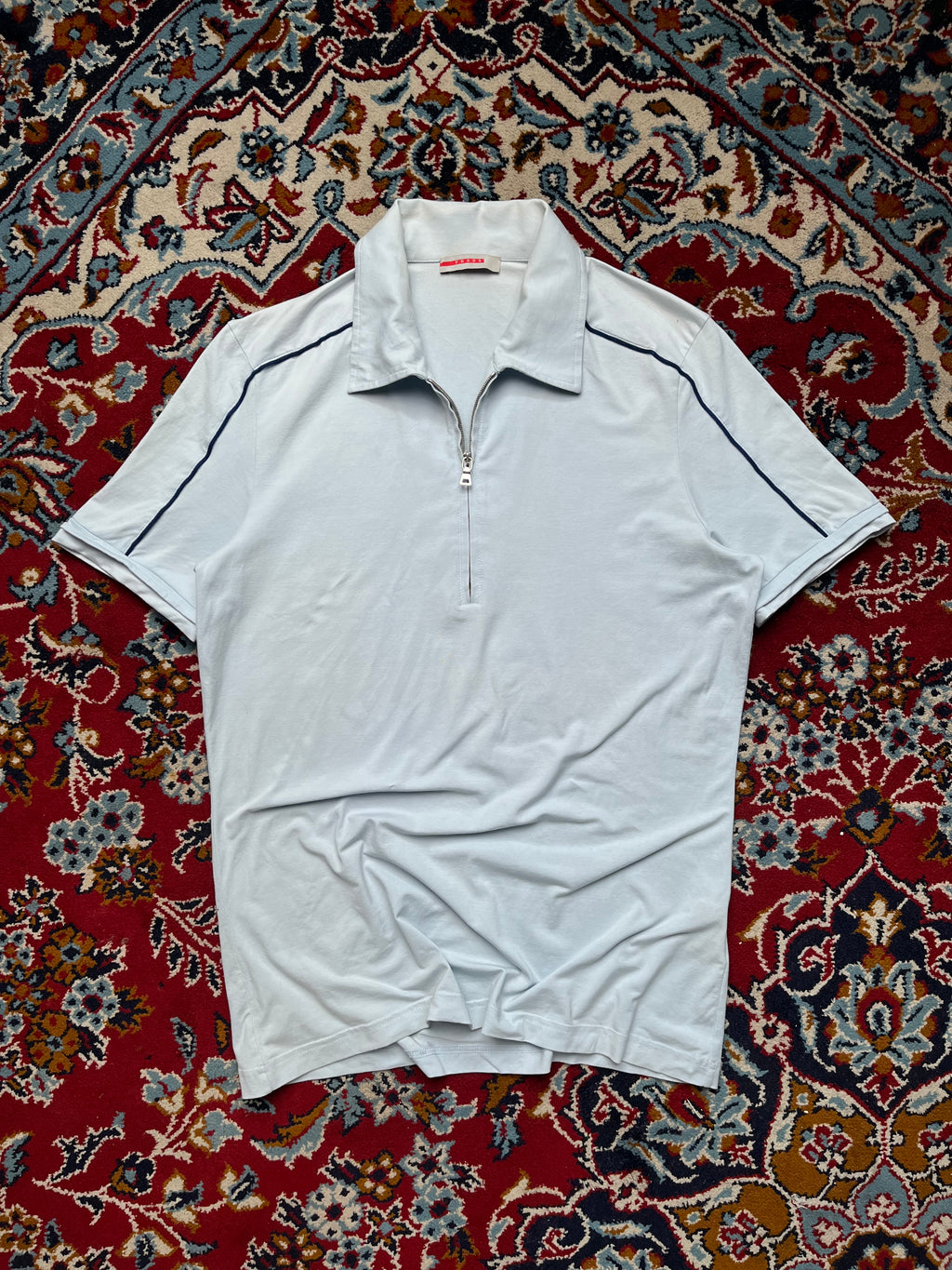 Vintage Prada Linea Rossa Light Blue  Polo TEE - M