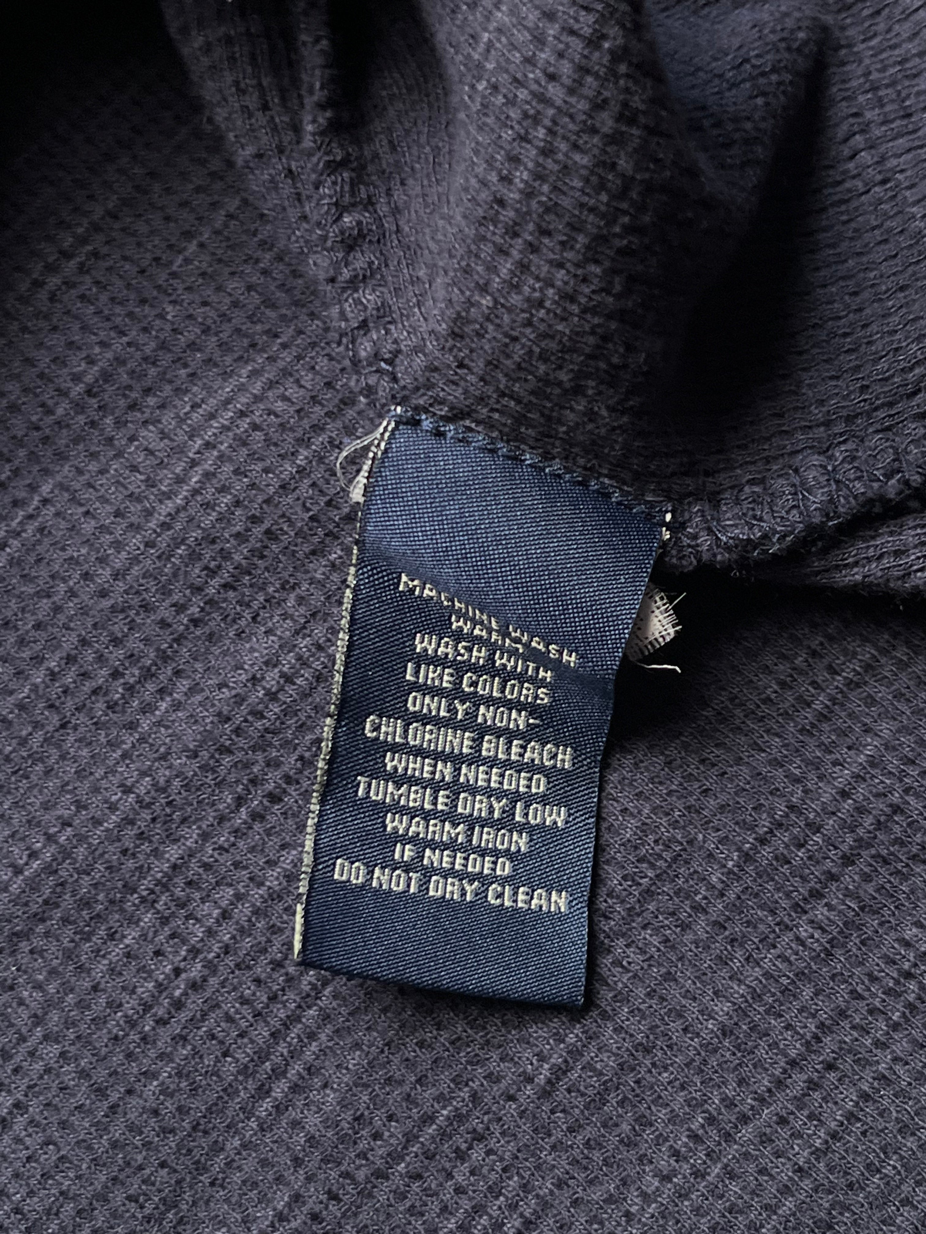 Vintage Polo Jeans Co. Ralph Lauren Navy Ruffle Henley Shirt - L