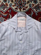 Vintage Christian Dior Light Blue Striped Button Down Shirt - M