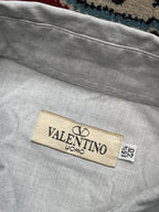 Vintage Valentino Uomo Light Grey Button Down Shirt - L