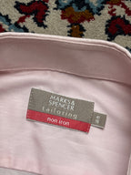 Marks & Spencer Tailoring Non Iron Pink Button Down Shirt - XL