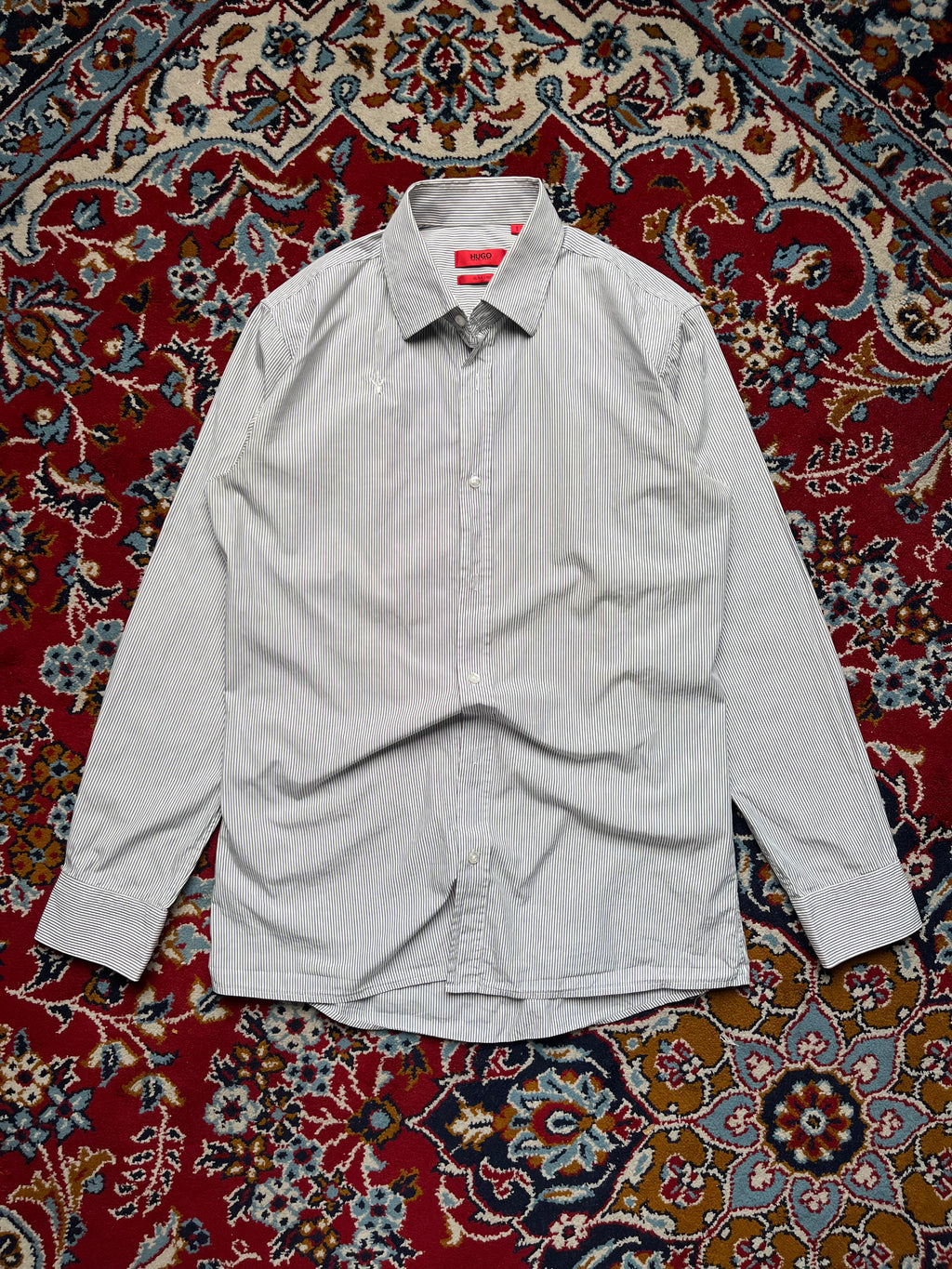 HUGO Boss Slim Line Striped Button Down Shirt - M