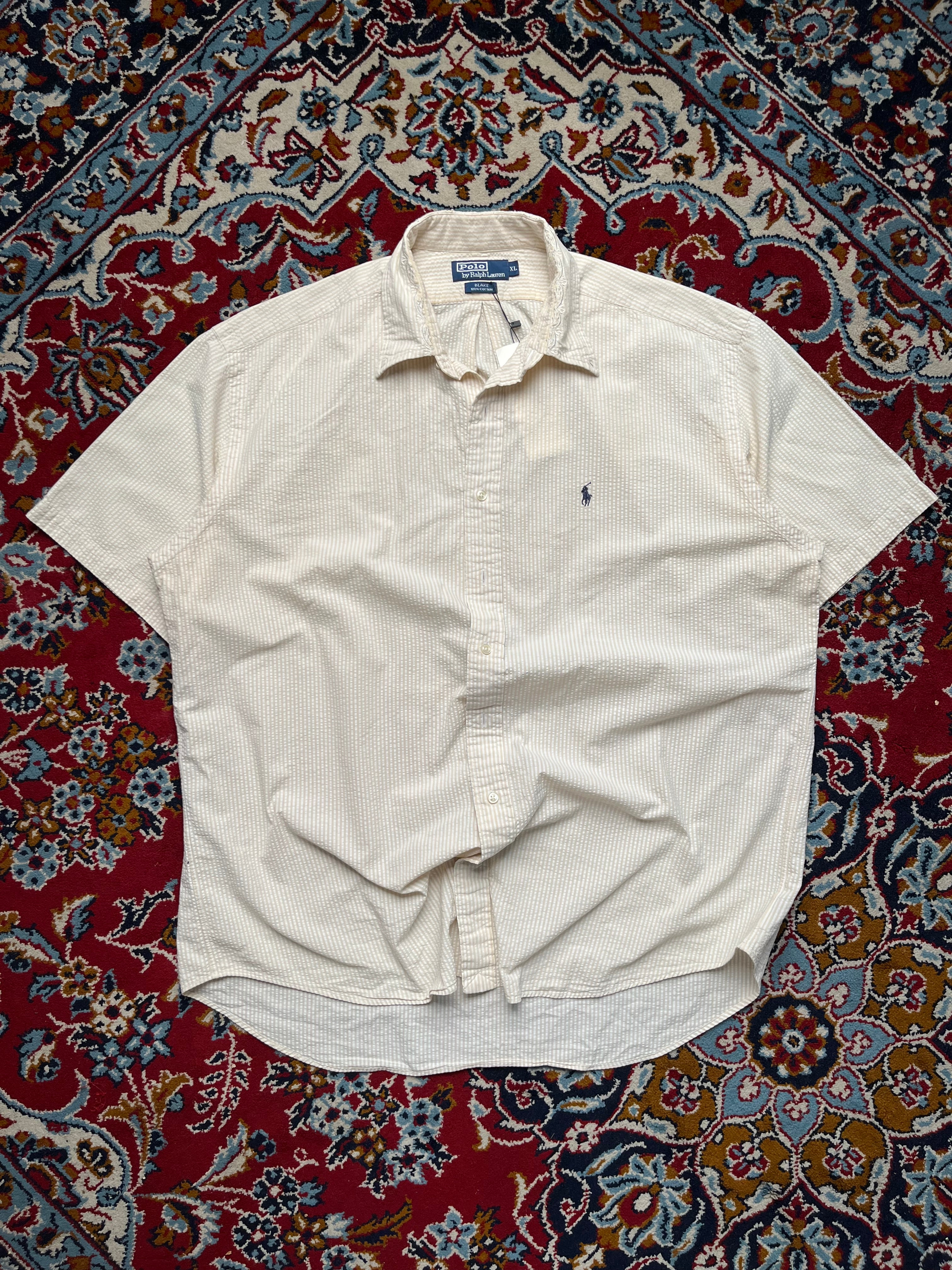 Polo Ralph Lauren Blake Striped Embroidered Collar Button Down Shirt - XL