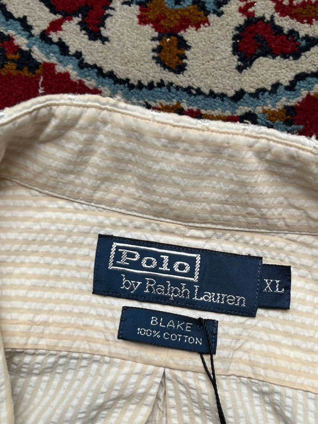 Polo Ralph Lauren Blake Striped Embroidered Collar Button Down Shirt - XL