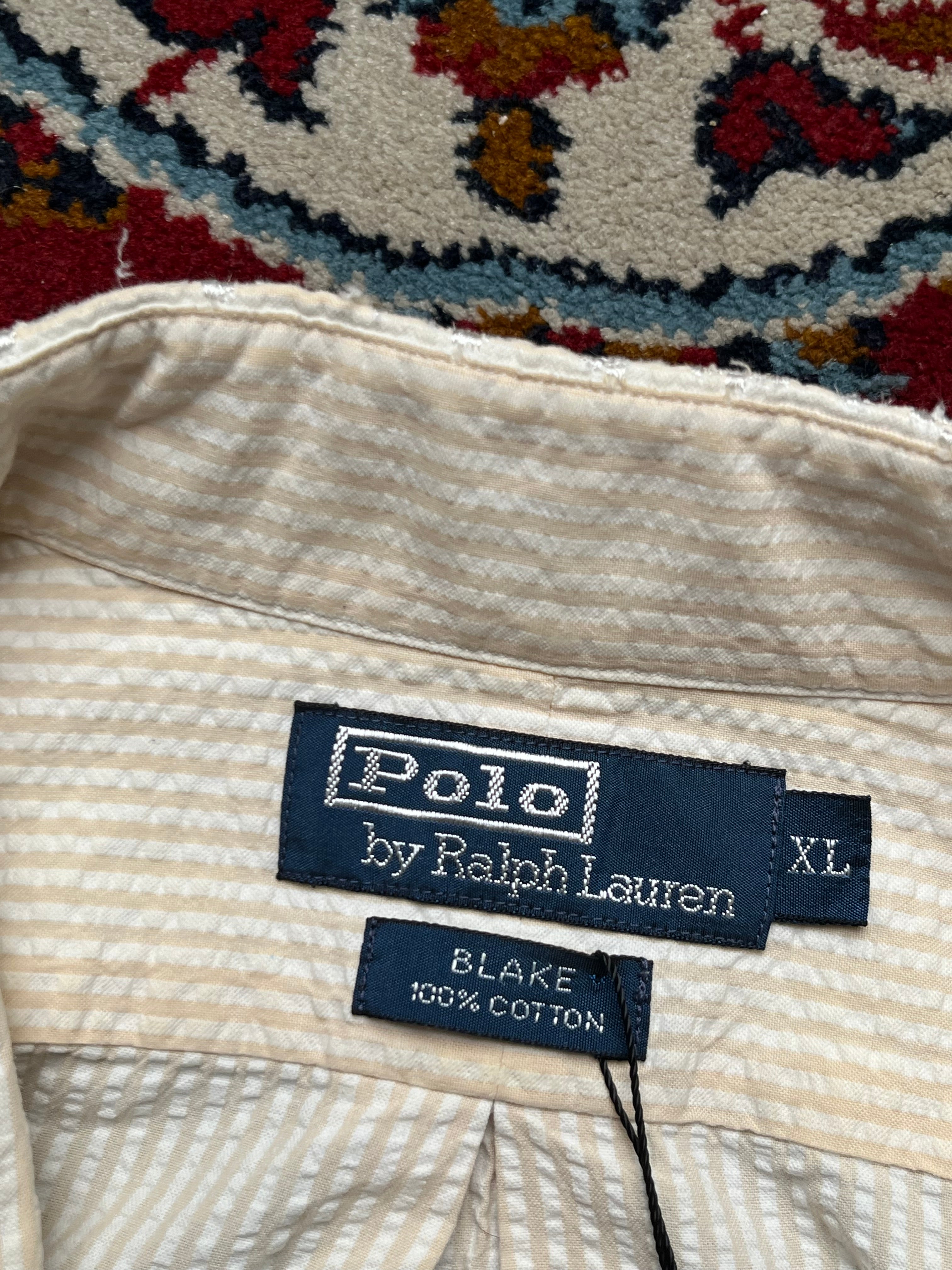 Polo Ralph Lauren Blake Striped Embroidered Collar Button Down Shirt - XL
