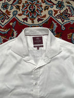 Marks & Spencer Collection Luxury Tailored White Cotton Button Down Shirt - L