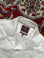 Marks & Spencer Collection Luxury Tailored White Cotton Button Down Shirt - L