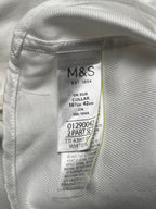 Marks & Spencer Collection Luxury Tailored White Cotton Button Down Shirt - L
