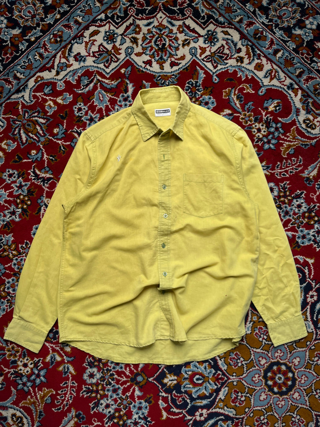 Giordano Quality Apparel Yellow Button Down Shirt - L