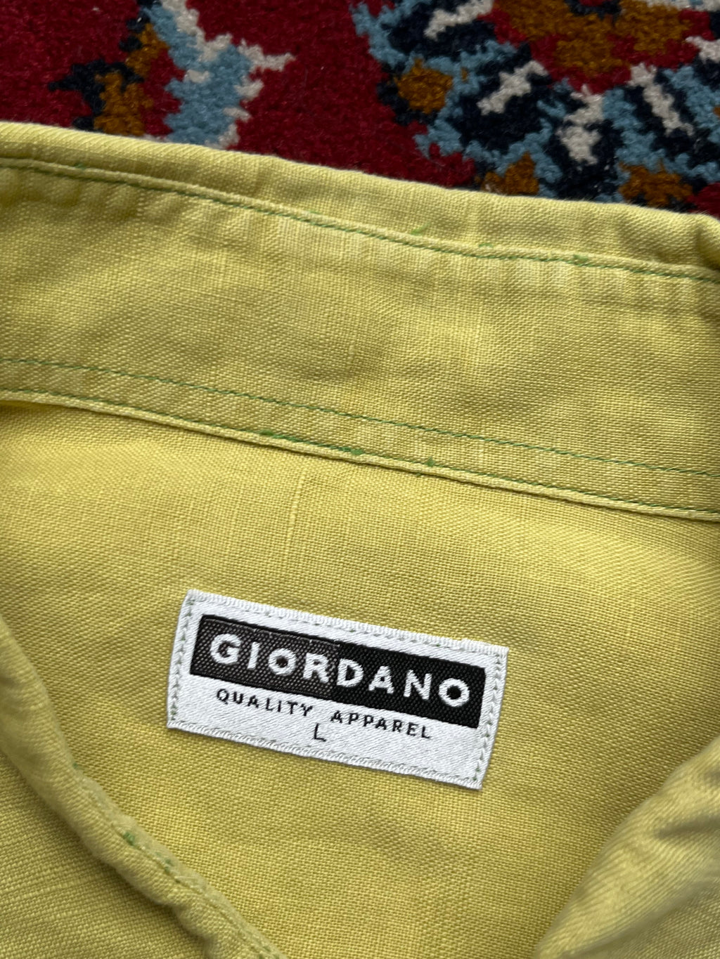 Giordano Quality Apparel Yellow Button Down Shirt - L