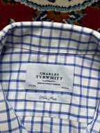 Charles Tyrwhitt Non-Iron Check Boxy Fit Button Down Shirt - S