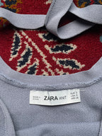 Zara Knit Womens Light Grey Cross Back Bralette Tank Top - xs