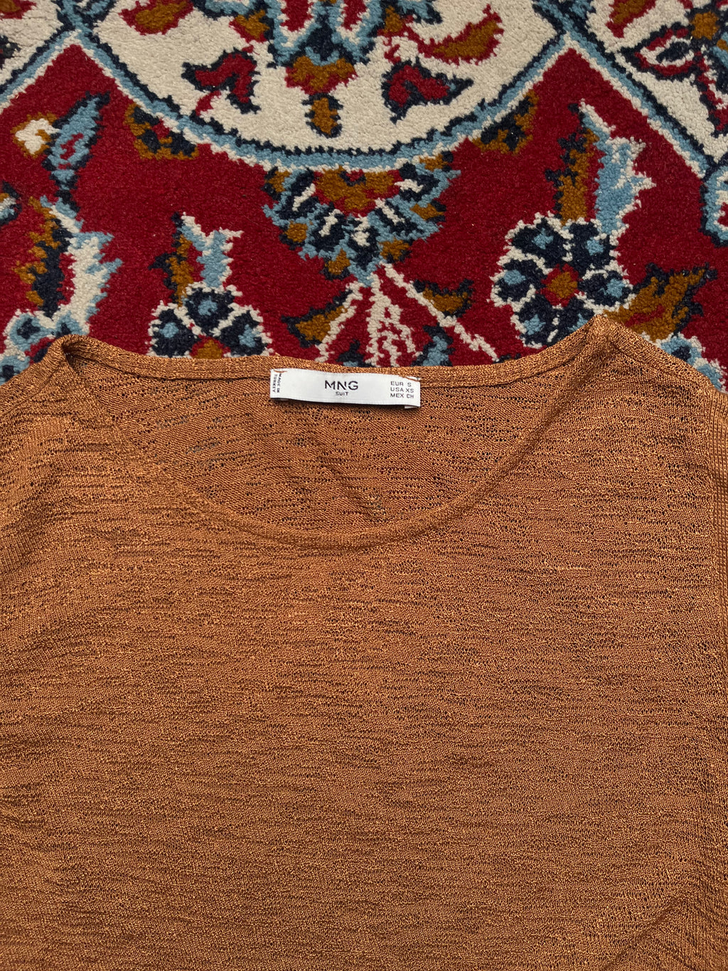 Mango Womens Brown Frayed Raw Hem Sleeveless Top - XS