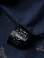 Denim & Flower Ricky Singh Navy Blue Christmas Santa Button Down Shirt - M