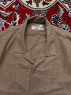 Muji Mens Brown Flannel Open Collar Jacket - M