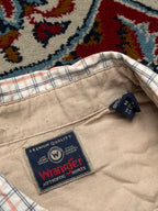 Wrangler Mens Check Button Down Shirt - L