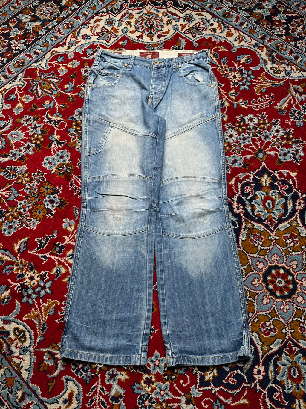 Cherokee Vintage Loose Fit Paneled Biker Jeans - 30