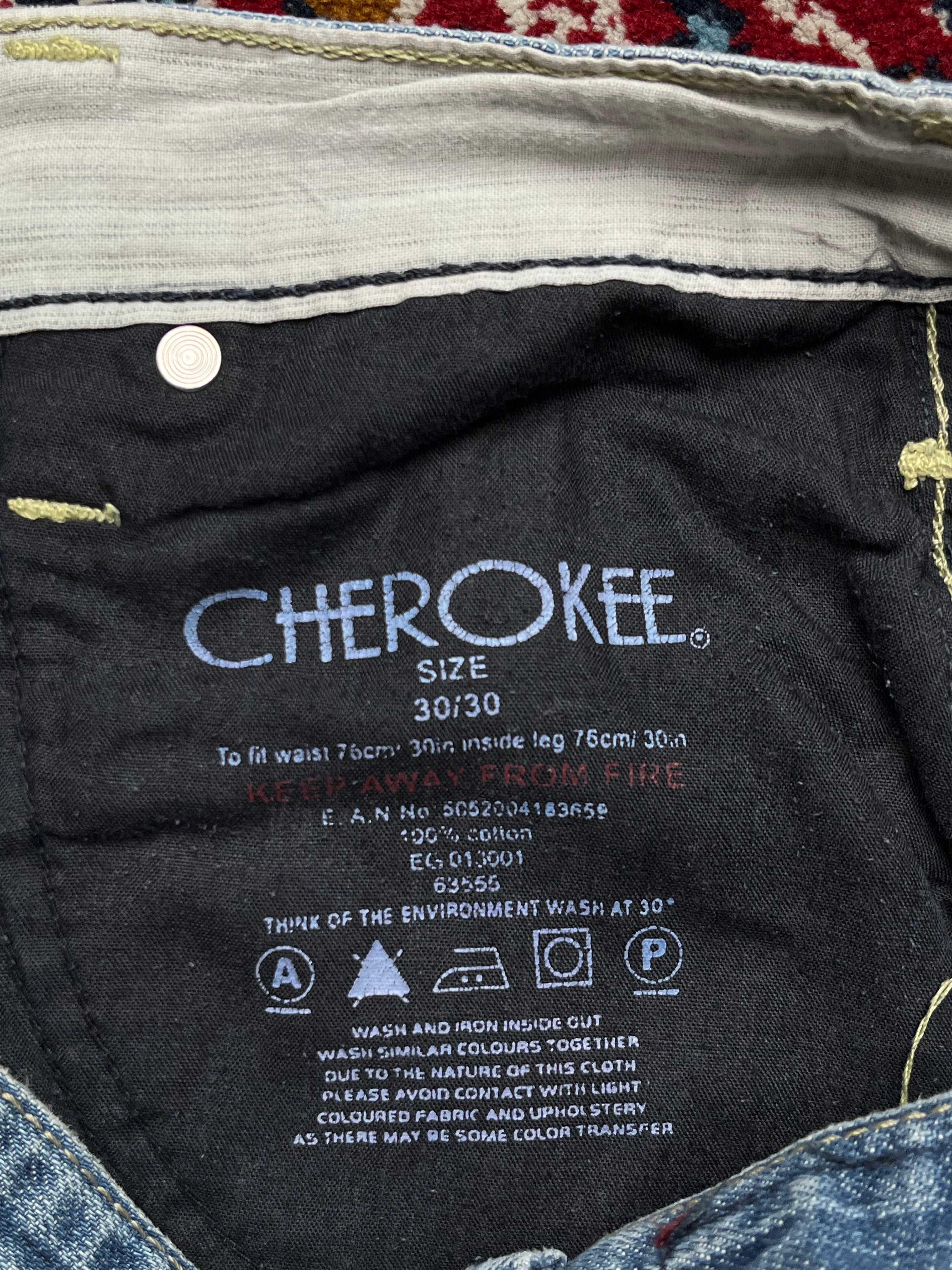 Cherokee Vintage Loose Fit Paneled Biker Jeans - 30