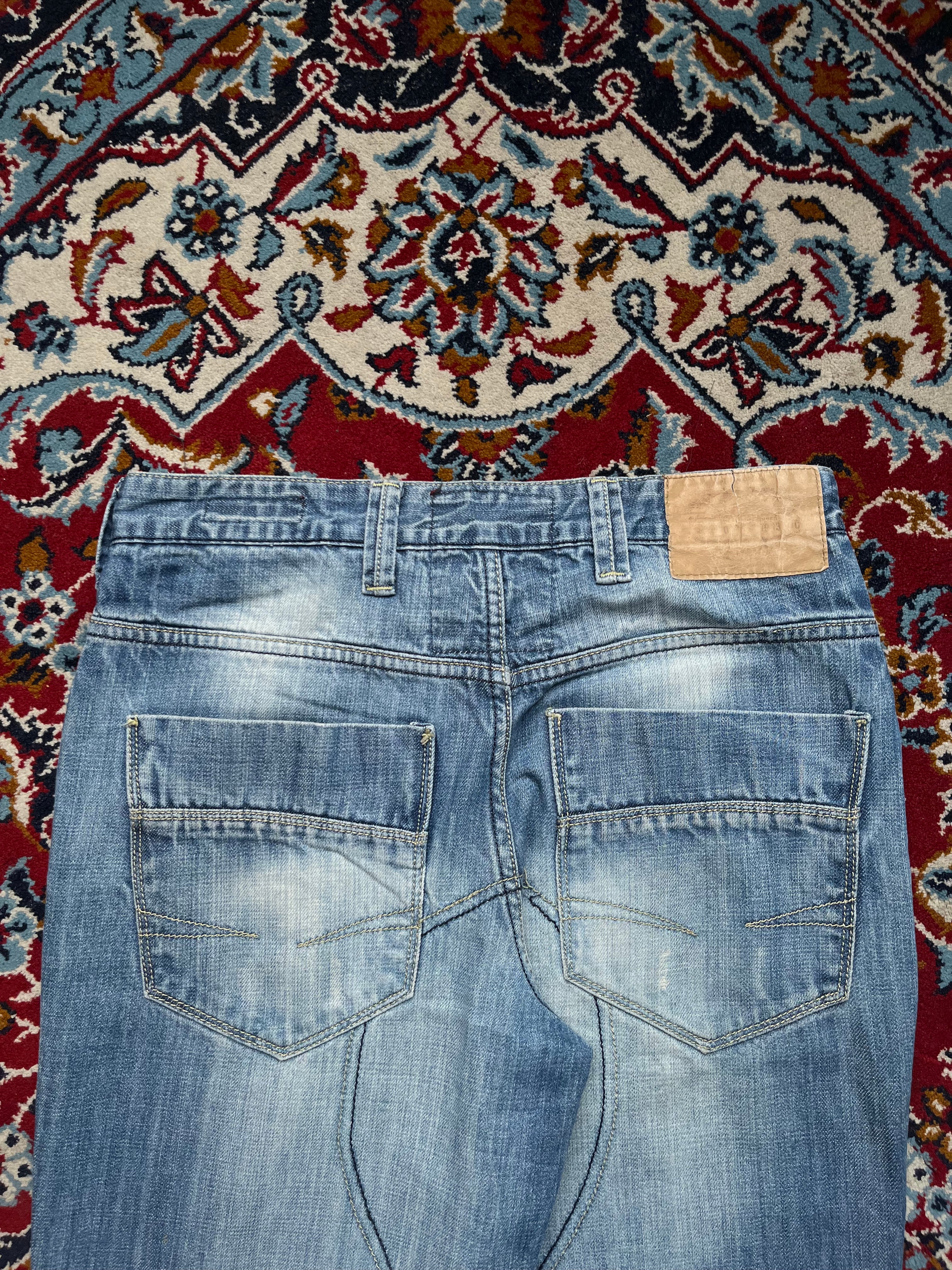 Cherokee Vintage Loose Fit Paneled Biker Jeans - 30