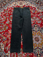Vintage C&Y Black Washed Heavyweight Sturdy Straight Fit Jeans - 32a