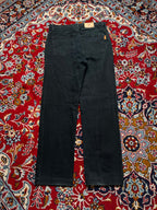 Vintage C&Y Black Washed Heavyweight Sturdy Straight Fit Jeans - 32a